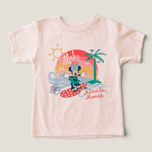 Aloha Minnie Mouse Tropical Surf Toddler T-shirt