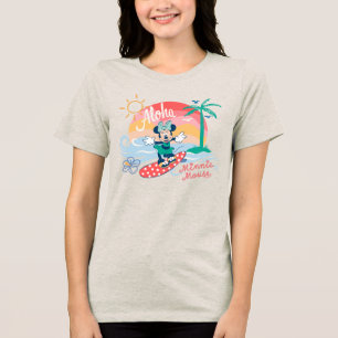 Aloha Minnie Mouse Tropical Surf Tri-Blend Shirt