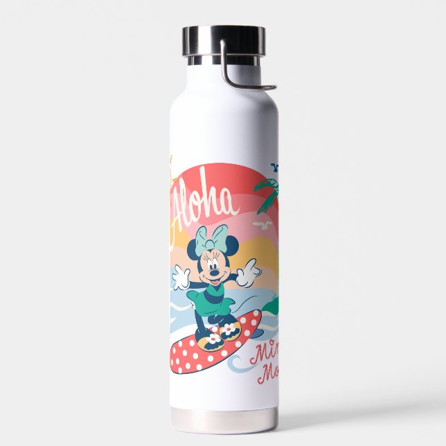 Aloha Minnie Mouse Tropical Surf Water Bottle (Left)
