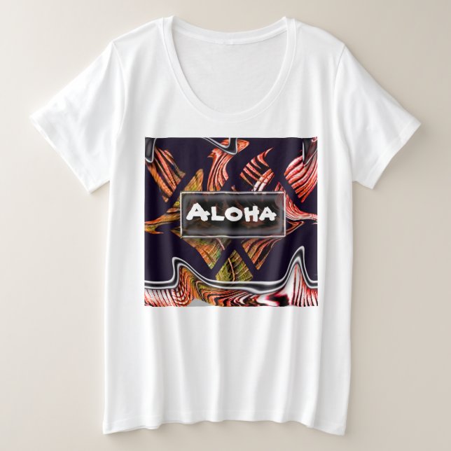 Aloha Modern Hawaiian Style T-Shirt (Design Front)