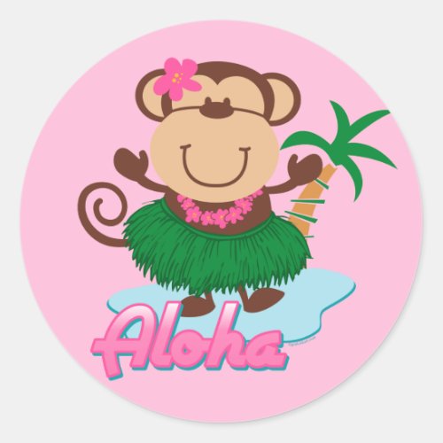 Aloha Monkey Sticker