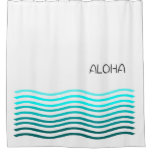 Aloha Ombre Waves Shower Curtain at Zazzle