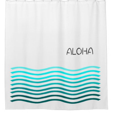 Aloha Ombre Waves Shower Curtain