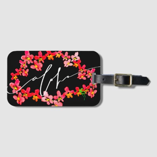 Aloha Orchid Lei Luggage Tags