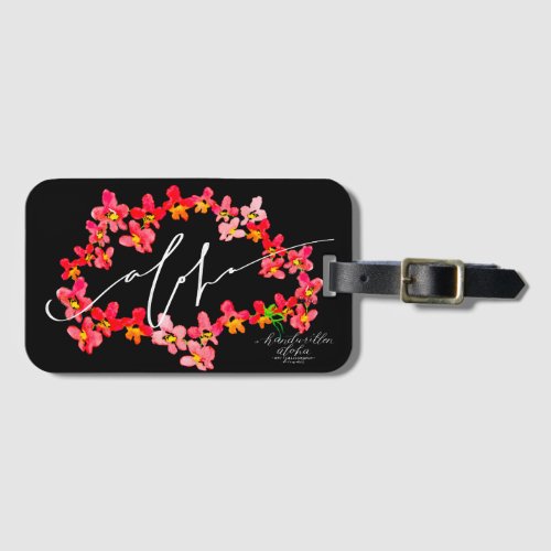 Aloha Orchid Lei Luggage Tags