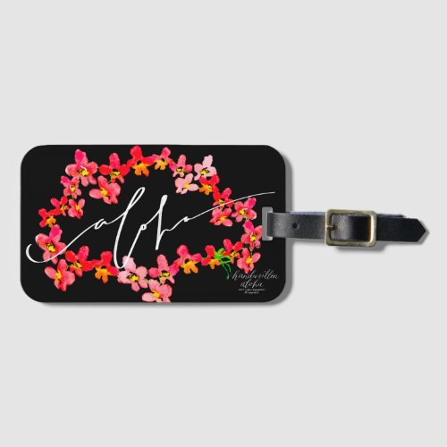 Aloha Orchid Lei Luggage Tags