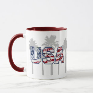Aloha Palms USA Mugs