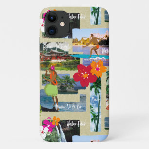 Aloha Paradise Hawaiian Vintage Postcard iPhone 11 Case