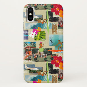 Aloha Paradise Hawaiian Vintage Postcard iPhone X Case