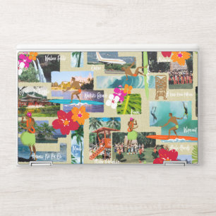 Aloha Paradise Hawaiian Vintage Postcard HP Laptop Skin