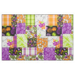 Aloha Patchwork Hawaiian Tropical Prints - Violet Fabric