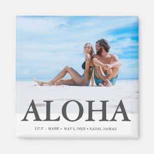 Aloha Photo Hawaii Wedding Save the Date Magnet