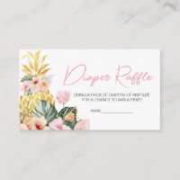Aloha Pineapple Baby Shower Diaper Raffle