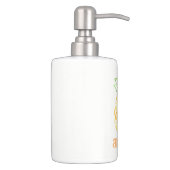 Aloha Pineapple Bathroom Counter Set, hawaii Soap Dispenser & Toothbrush Holder (Right)