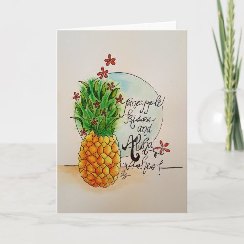 Aloha Pineapple Card