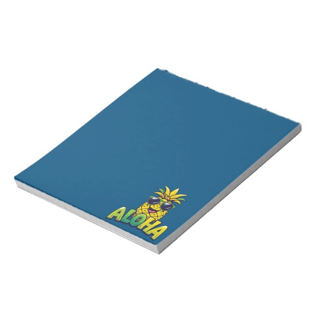 Aloha Pineapple Collection Teal Notepad (Rotated)