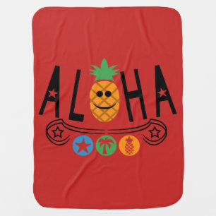 Aloha Pineapple Design - Baby Blanket