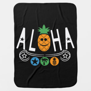 Aloha Pineapple Design - Baby Blanket