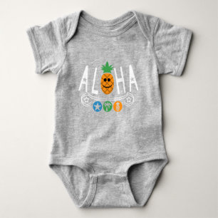 Aloha Pineapple Design - Baby Jersey Bodysuit