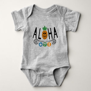 Aloha Pineapple Design - Baby Jersey Bodysuit