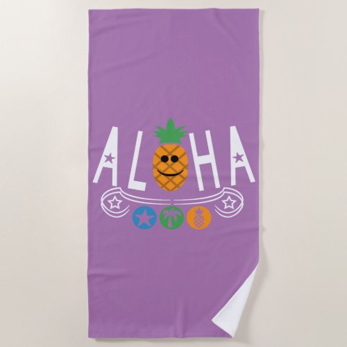 Aloha Pineapple Design _ Beach Towel