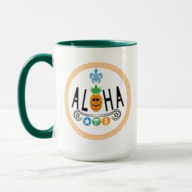 Aloha Pineapple Design - Combo Mug (Left)