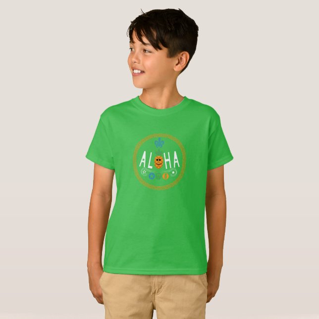 Aloha Pineapple Design - Kids' Basic T-Shirt (Front Full)