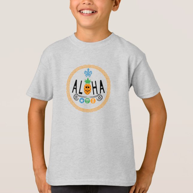 Aloha Pineapple Design - Kids' Basic T-Shirt (Front)