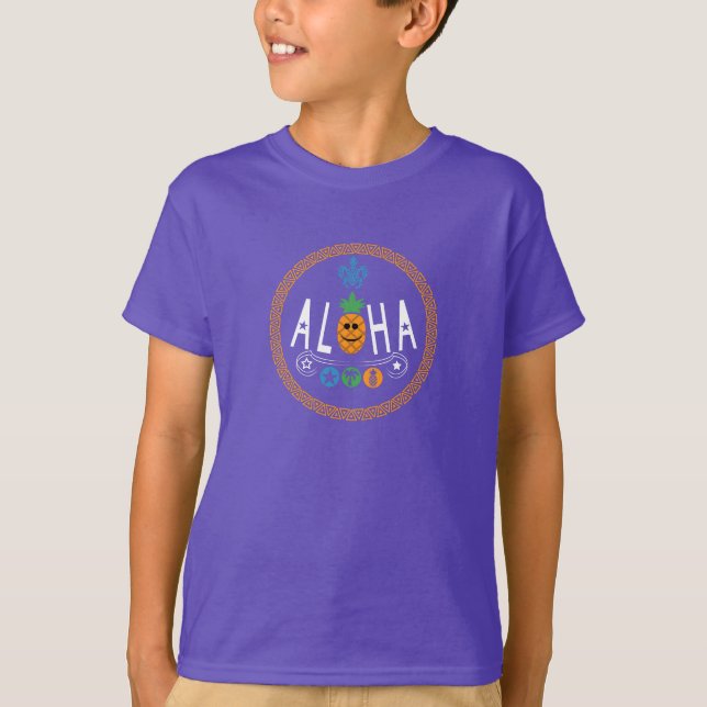 Aloha Pineapple Design - Kids' Basic T-Shirt (Front)
