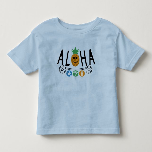 Aloha Pineapple Design - Toddler Fine Jersey T-Shi Toddler T-shirt (Front)
