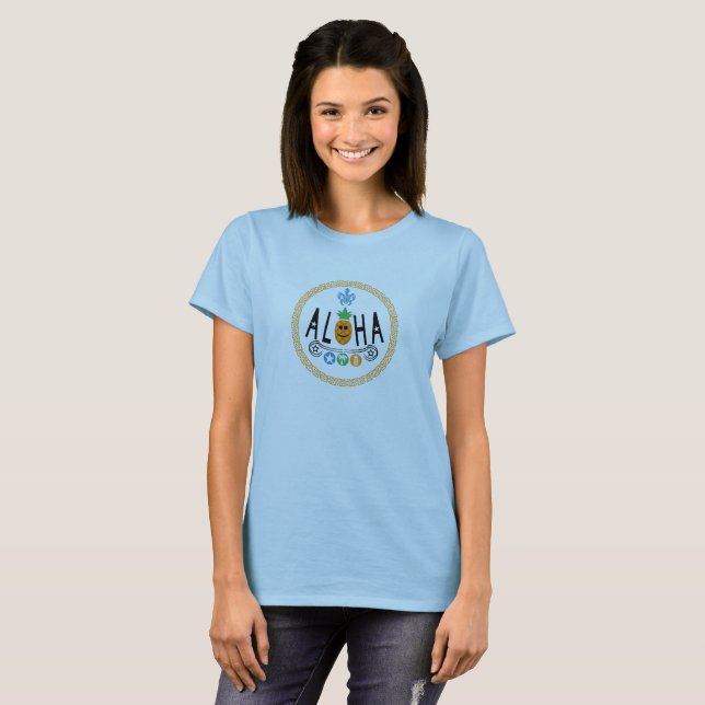 Aloha Pineapple Design - Women's Basic T-Shirt (Front Full)