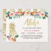 Aloha Pineapple Floral Baby Shower Invitation (Front/Back)