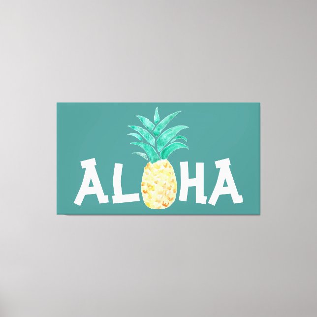 Aloha Pineapple Painting Canvas Print (Front)
