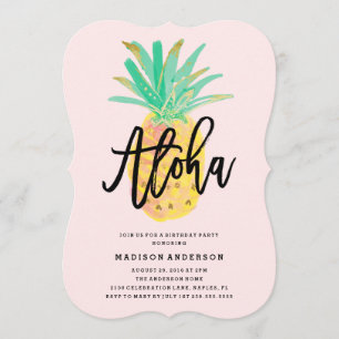 Aloha Pineapple Party Invitation