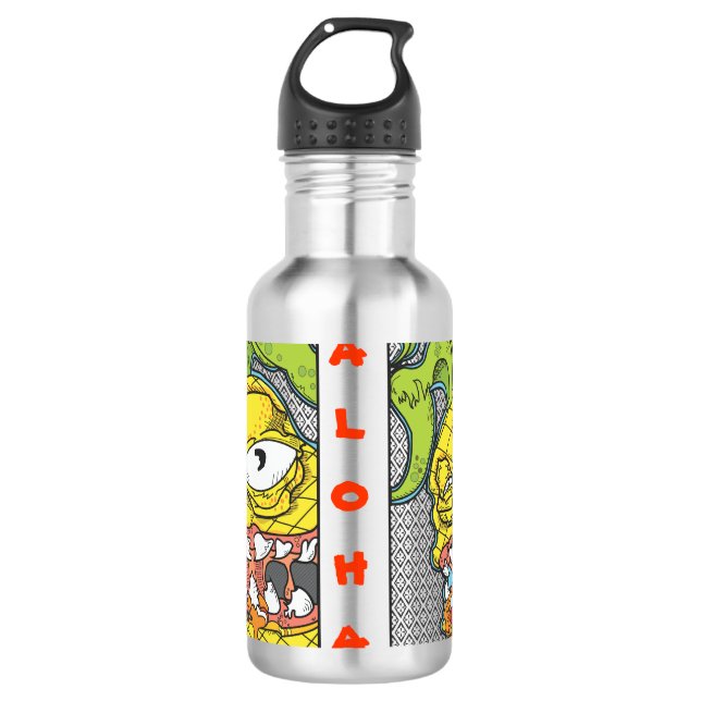 Aloha Pineapple Stainless Steel Water Bottle (Front)