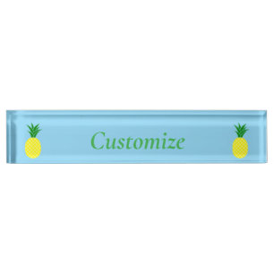 Aloha Pineapple Thunder_Cove Desk Name Plate
