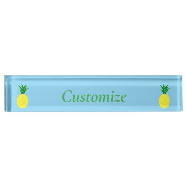 Aloha Pineapple Thunder_Cove Desk Name Plate (Front)