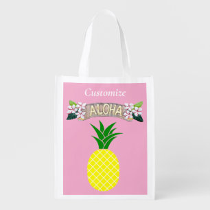 Aloha Pineapple Thunder_Cove Grocery Bag