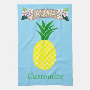Aloha Pineapple Thunder_Cove Kitchen Towel