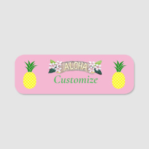 Aloha Pineapple Thunder_Cove Name Tag