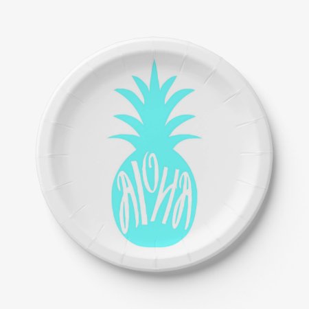 Aloha Pineapple Towel Paper Plates