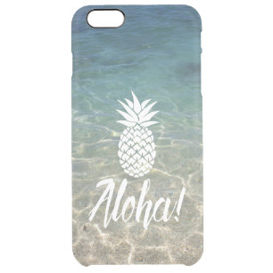 Aloha Pineapple Tropical Beach Clear iPhone 6 Plus Case