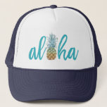 Aloha Pineapple Trucker Hat at Zazzle
