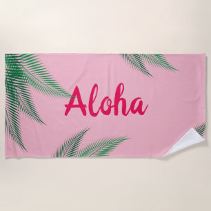 Aloha Pink Beach Towel