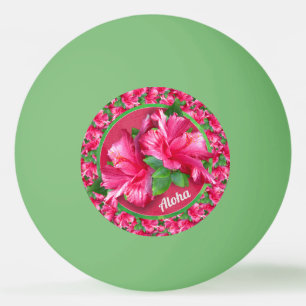 Aloha Pink Hibiscus Ping Pong Ball