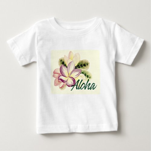 Aloha Plumeria Baby T_Shirt