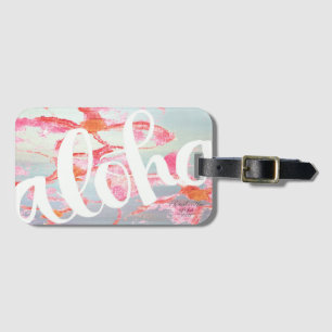 Aloha Plumeria Luggage Tag