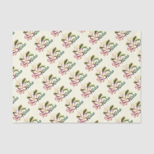 Aloha Plumeria Tissue Paper (Front)