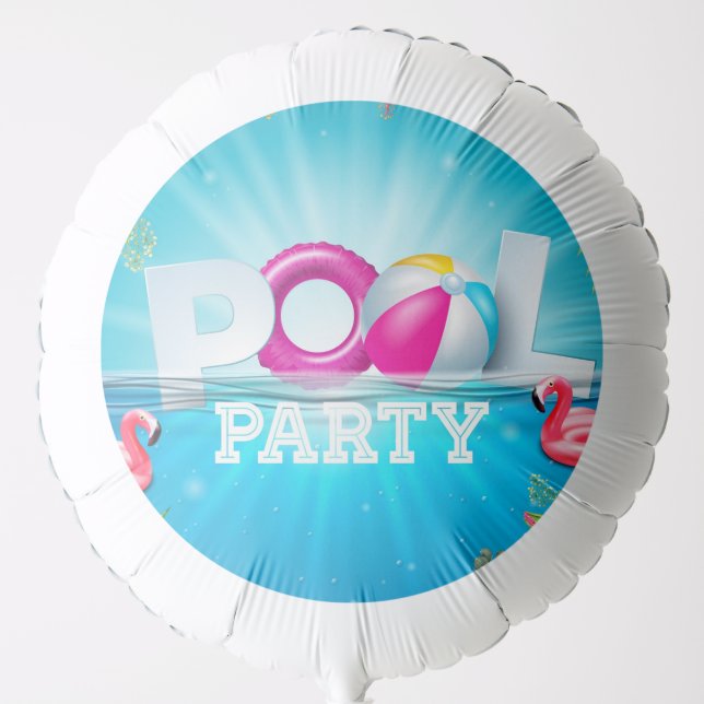 Aloha Pool Party Balloon (Front)