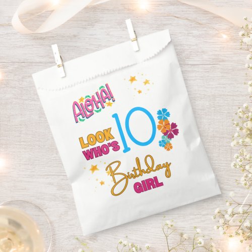 Aloha Pool Summer Birthday Party Colorful Theme Favor Bag